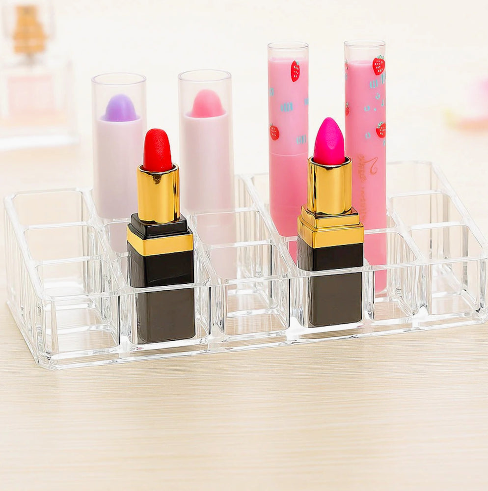 Organizer trucchi 12 scomparti – smalti, rossetti e cosmetici - ambraled