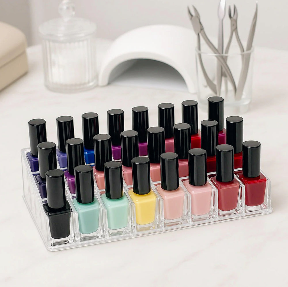 Organizer trucchi 24 scomparti – smalti, rossetti e cosmetici - ambraled