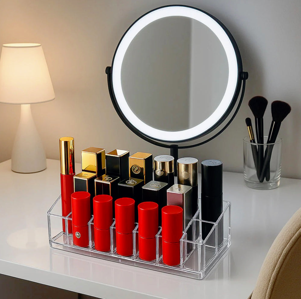 Organizer trucchi 24 scomparti – smalti, rossetti e cosmetici - ambraled
