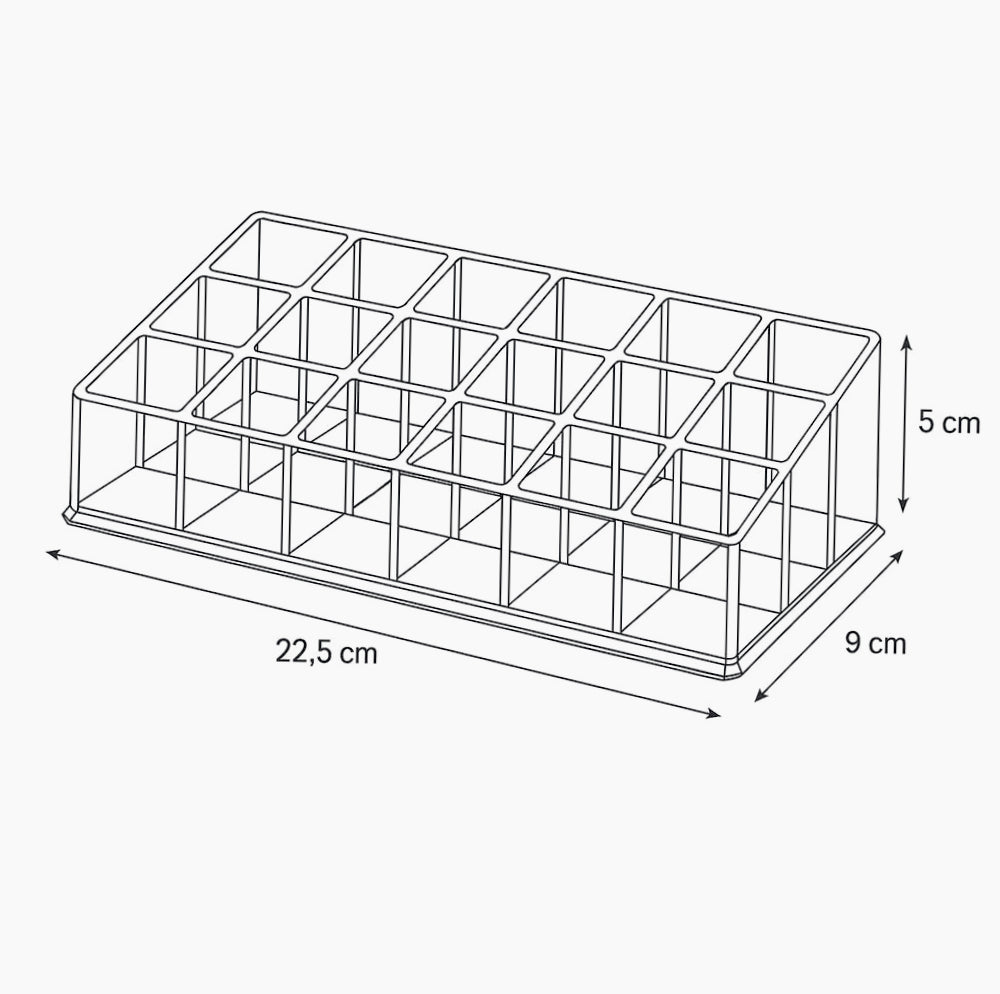 Organizer trucchi 24 scomparti – smalti, rossetti e cosmetici - ambraled