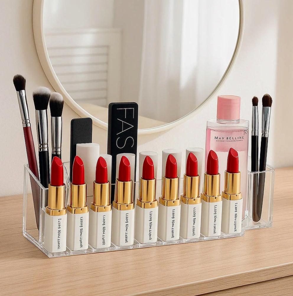 rganizer trucchi 19 scomparti – pennelli, rossetti e cosmetici - ambraled