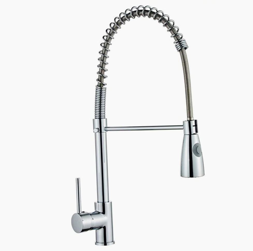 Rubinetto per cucina a canna alta con 2 getti d'acqua orientabile - design pratico e versatile