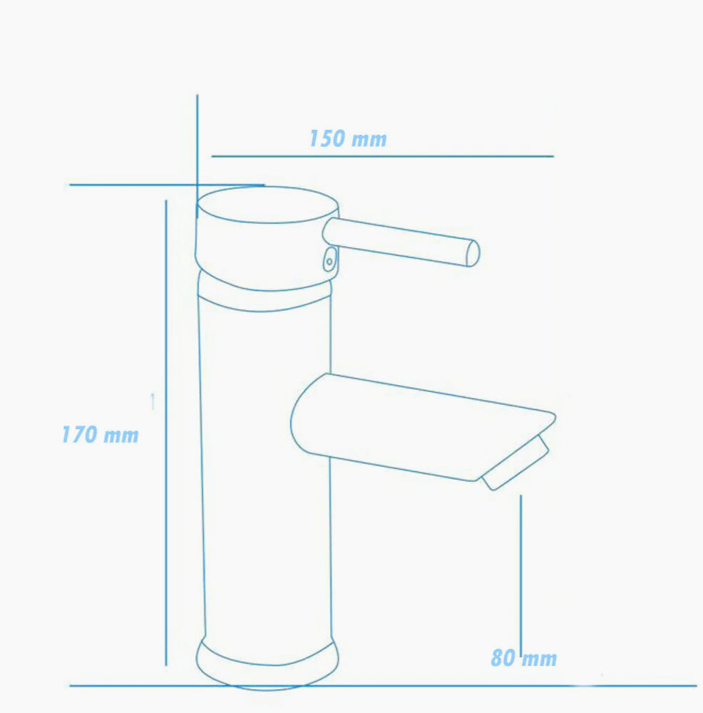 Rubinetto lavabo modello Ray Black canna bassa nero opaco - sofisticato e resistente