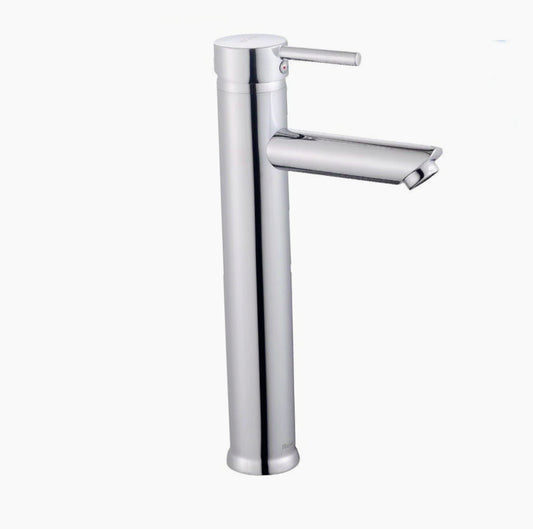 Rubinetto lavabo modello Ray Silver, canna alta cromato lucido - elegante e moderno