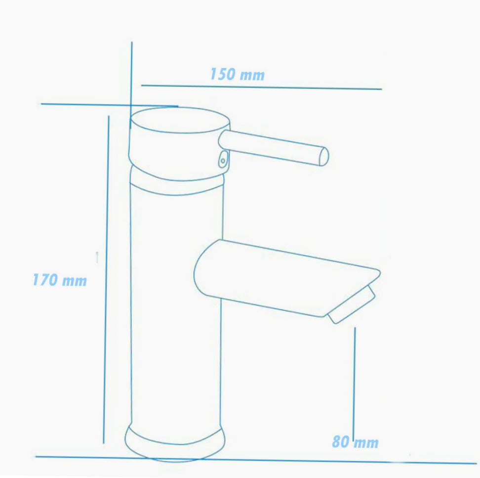 Rubinetto lavabo modello Ray Silver, canna bassa cromato lucido - elegante e moderno