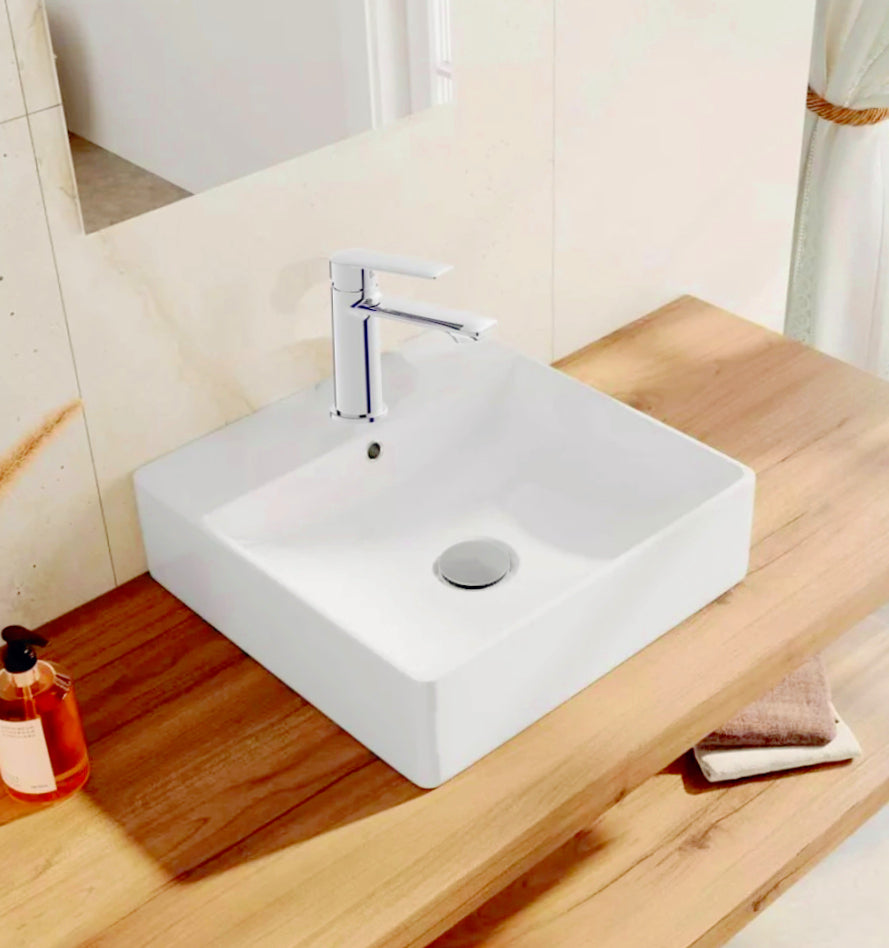 Rubinetto lavandino bagno modello Sofi, ottone cromato lucido - elegante e resistente