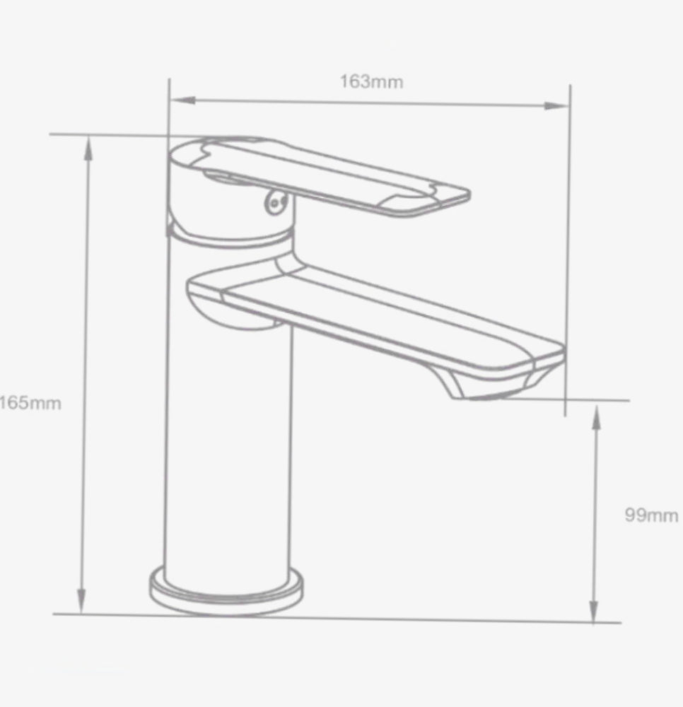 Rubinetto lavandino bagno modello Sofi, ottone cromato lucido - elegante e resistente