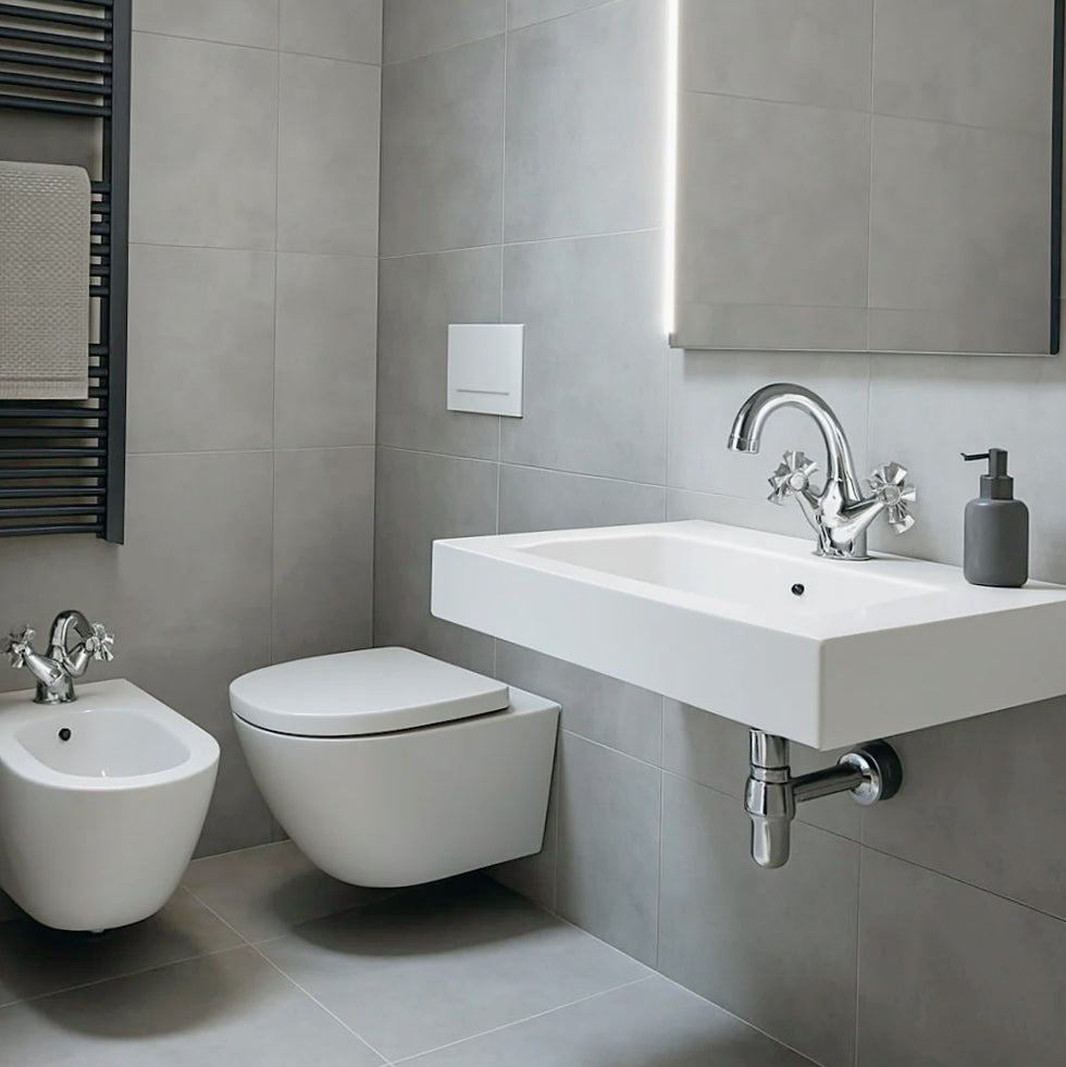 Rubinetto per bidet due manopole miscelatore da bagno modello Roma