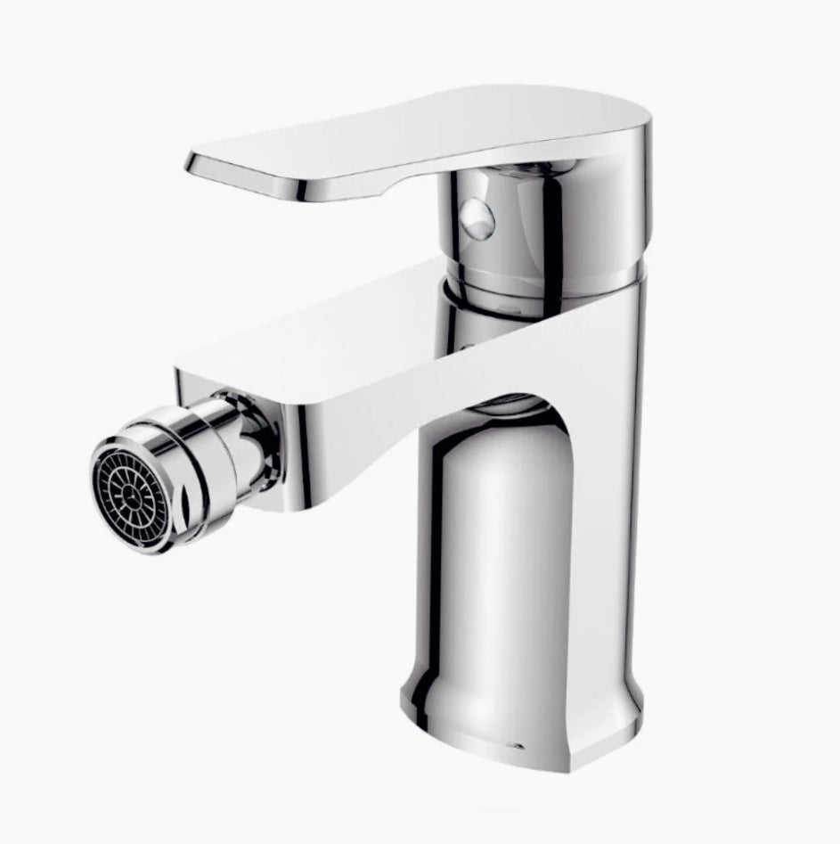 Rubinetto per bidet modello Allure, quadrato cromato lucido - elegante e moderno