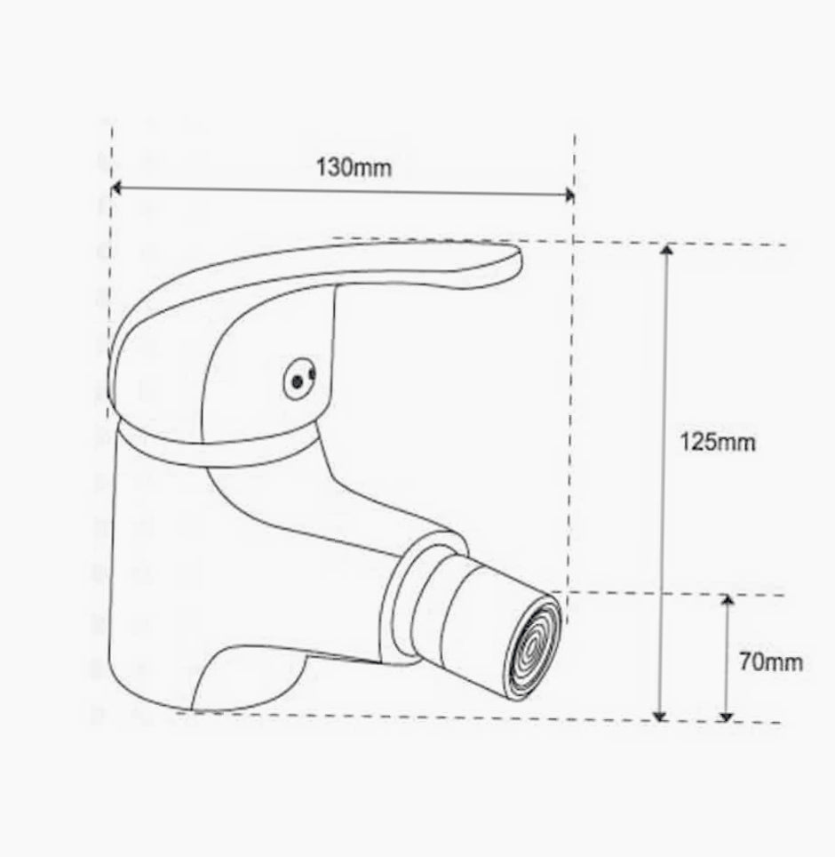 Rubinetto per bidet modello Bari, cromato lucido - elegante e moderno