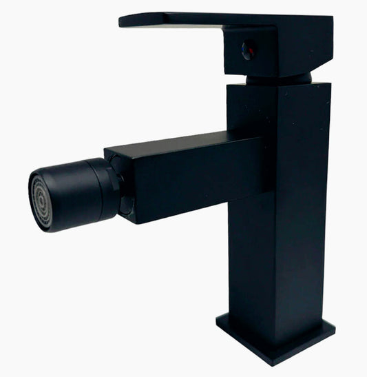 Rubinetto per bidet modello Firenze, quadrato nero opaco - elegante e moderno