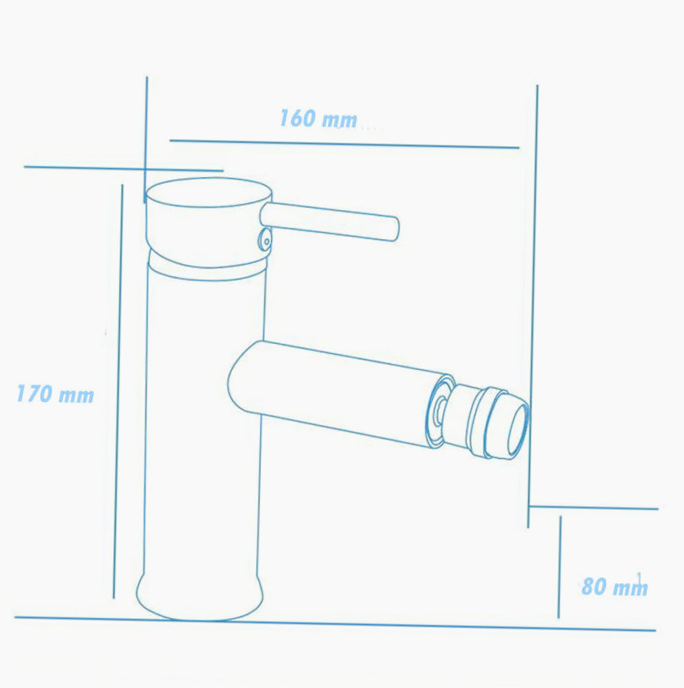 Rubinetto per bidet modello Ray Silver, cromato lucido - elegante e moderno