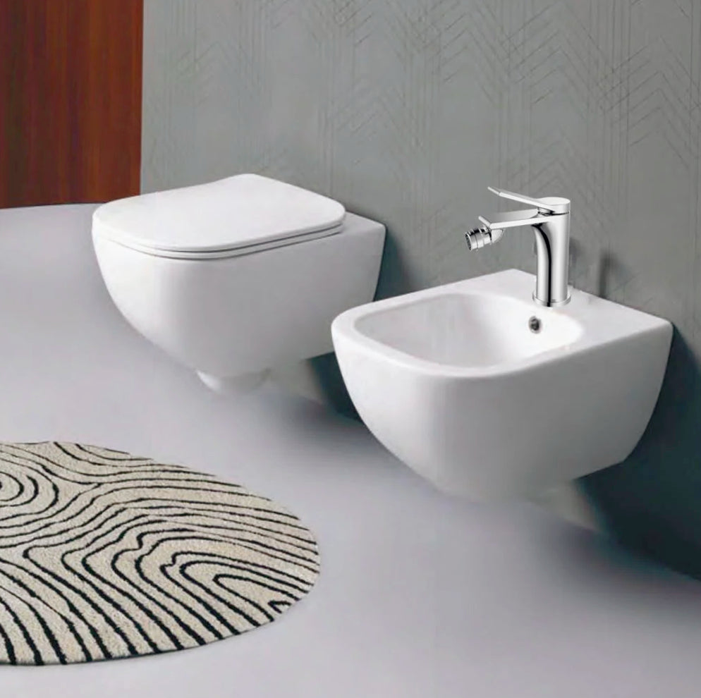 Rubinetto per bidet modello Sky, ottone cromato lucido - design stilizzato e raffinato