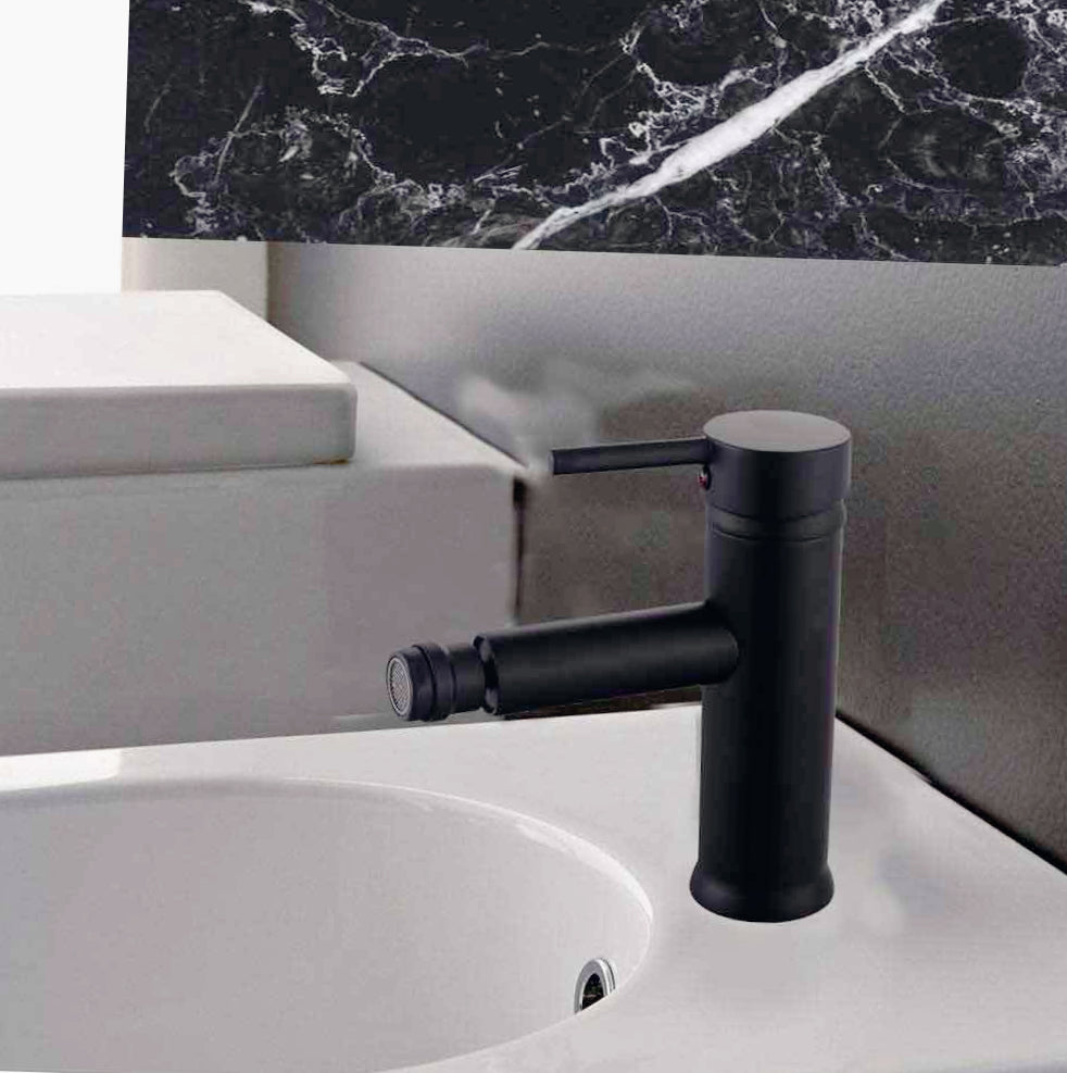 Rubinetto per bidet nero opaco, modello Ray Black - design moderno e sofisticato