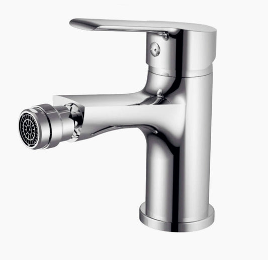 Rubinetto per bidet ottone cromato lucido, modello Roll - design moderno e sofisticato