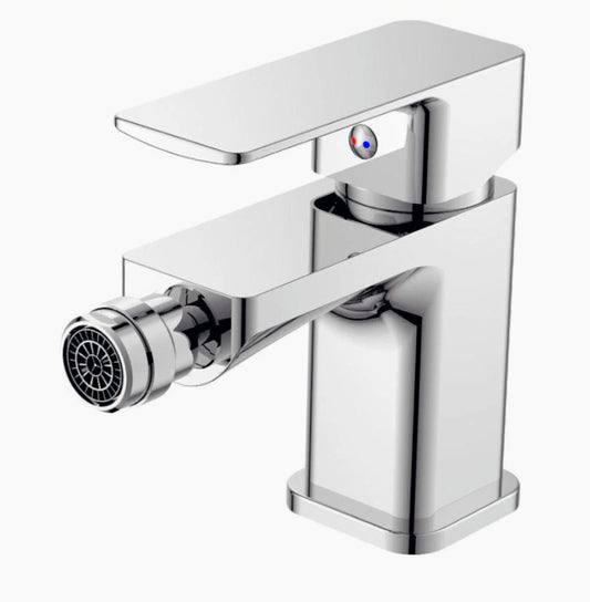 Rubinetto per bidet ottone cromato lucido, modello Shape - design sofisticato