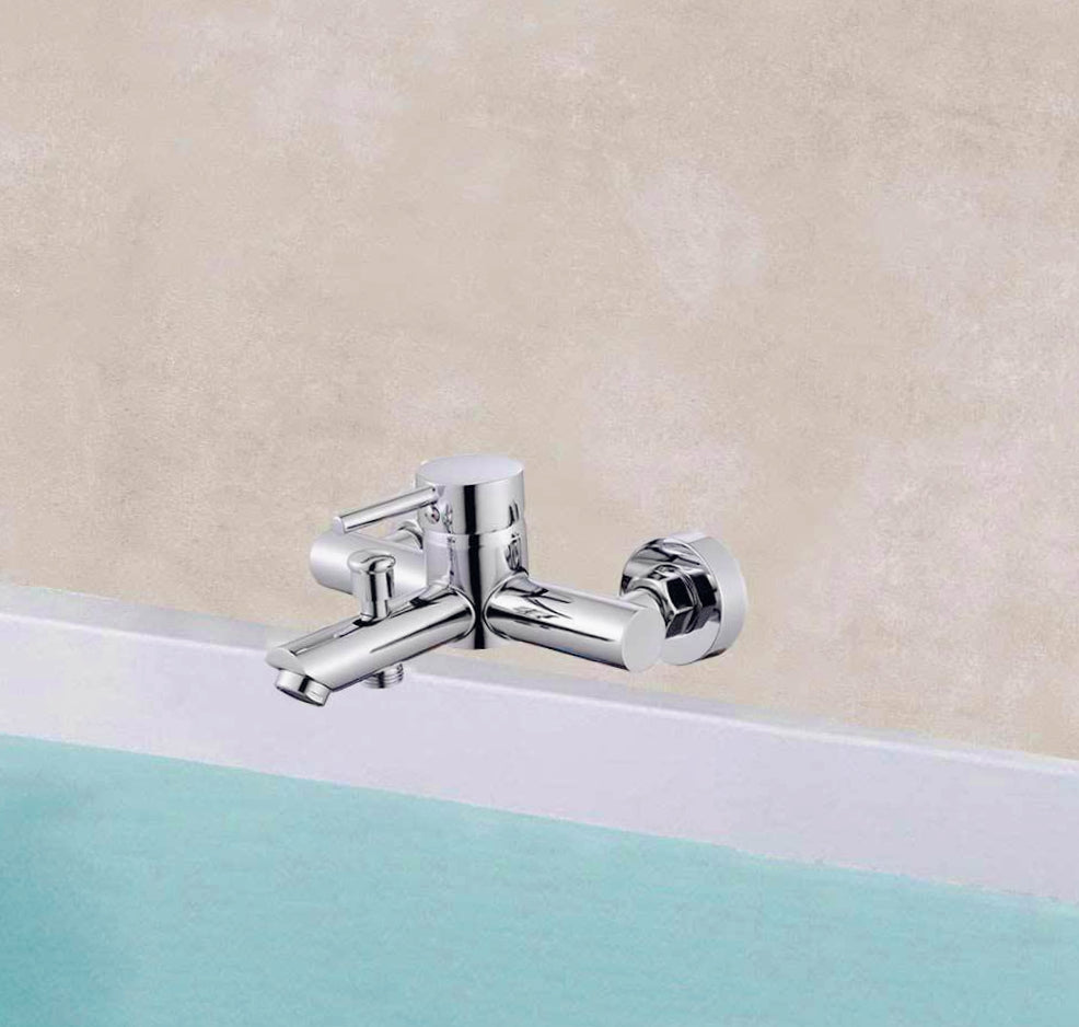 Rubinetto vasca da bagno cromato lucido Ray Silver - moderno e resistente