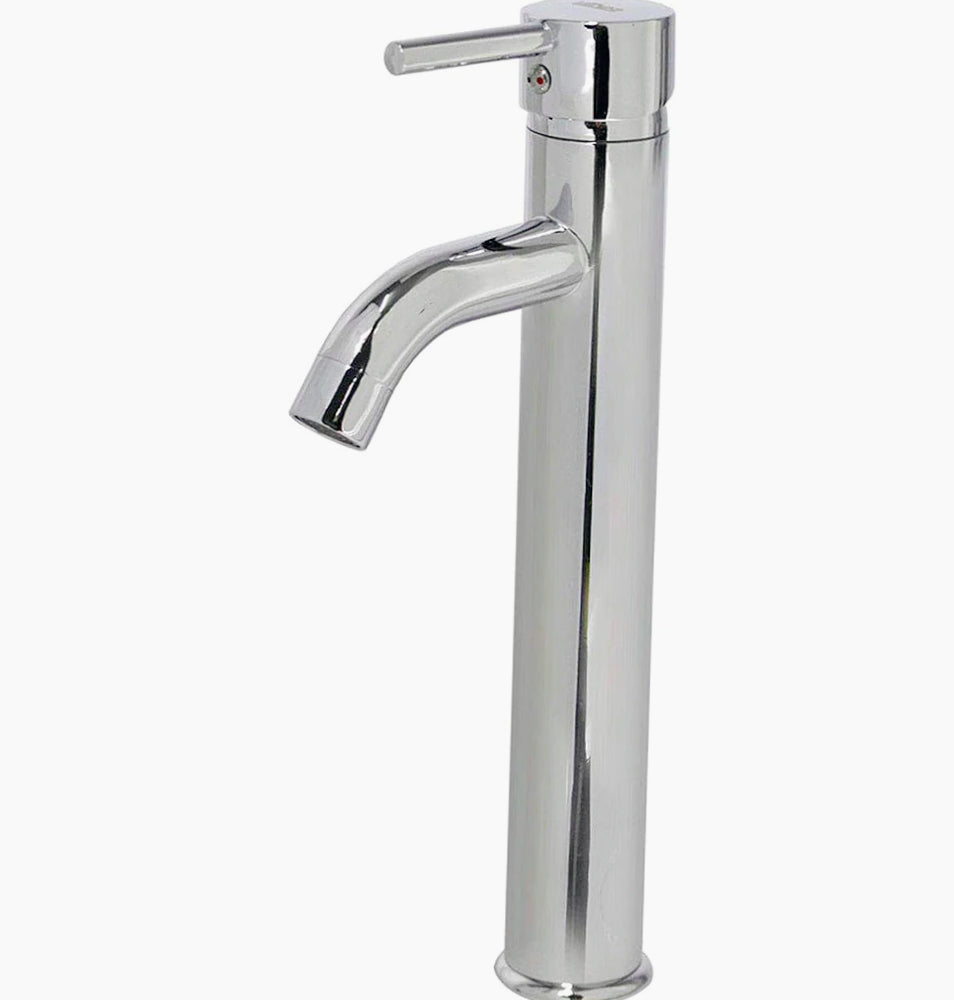 Rubinetto lavabo bagno modello Pisa, canna alta moderno - elegante e funzionale