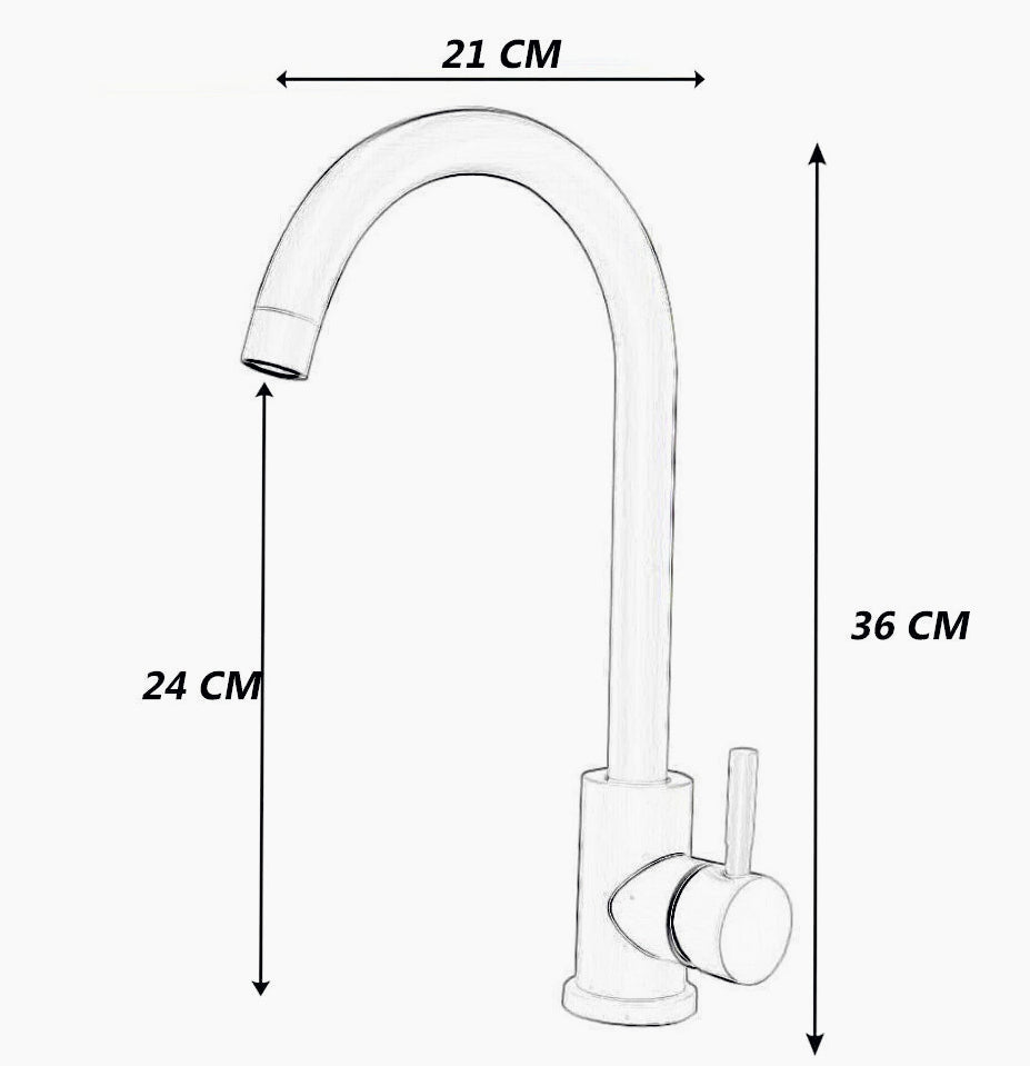 Rubinetto lavello cucina canna alta bianco orientabile - funzionale e moderno