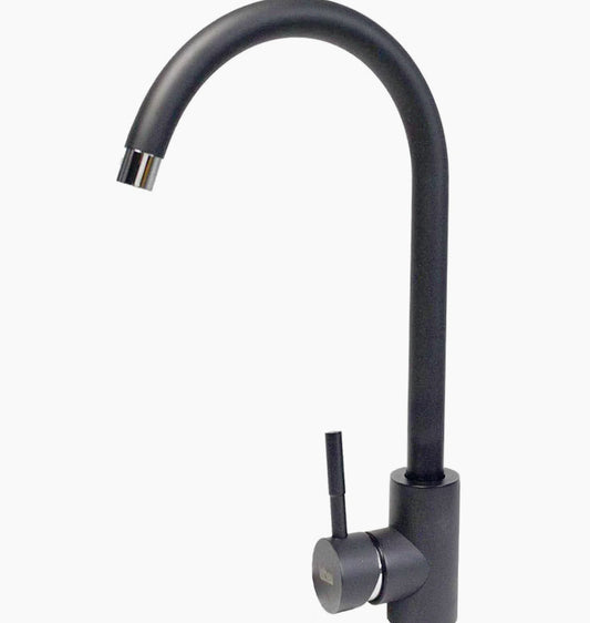 Rubinetto lavello cucina canna alta miscelatore nero opaco - moderno e resistente