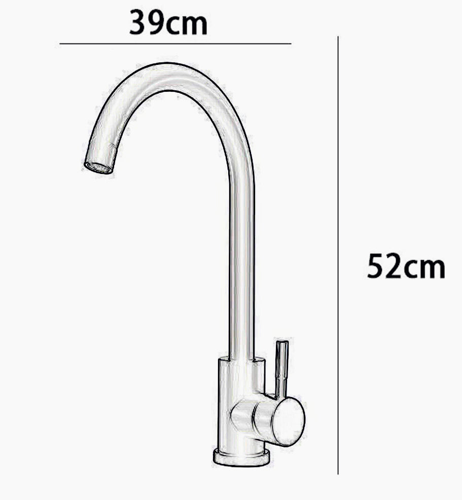 Rubinetto lavello cucina canna alta miscelatore nero opaco - moderno e resistente