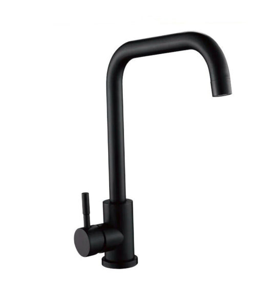 Rubinetto lavello cucina canna alta quadrato nero - moderno e resistente