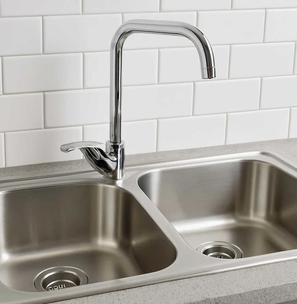 Rubinetto per cucina a canna alta quadrata, miscelatore per lavandino - design moderno e curato