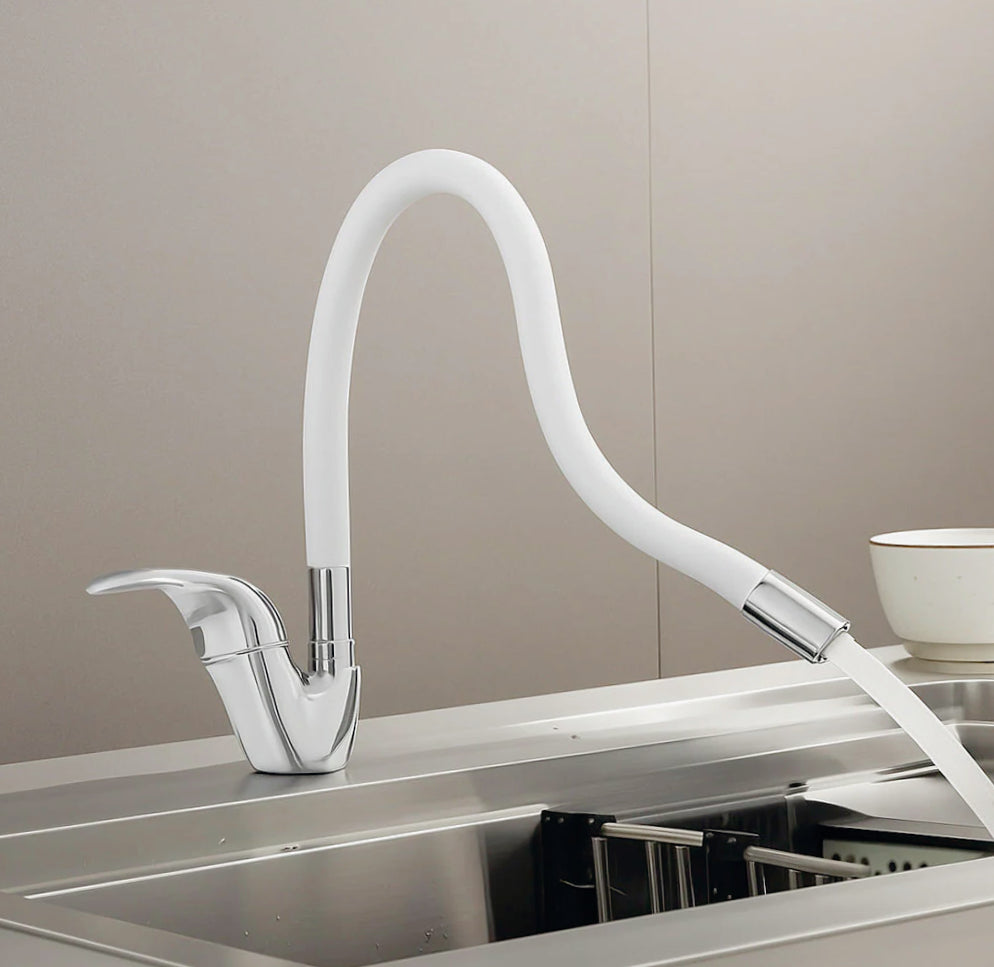 Rubinetto da lavello canna alta flessibile in silicone orientabile - pratico e funzionale