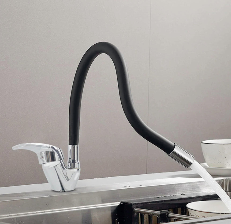 Rubinetto da lavello canna alta flessibile in silicone orientabile - pratico e funzionale