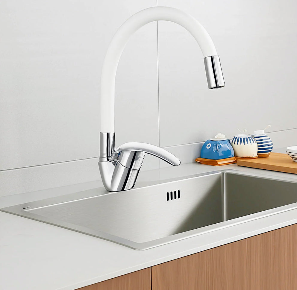 Rubinetto da lavello canna alta flessibile in silicone orientabile - pratico e funzionale
