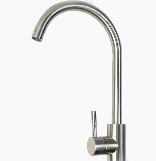 Rubinetto lavello cucina canna ottone cromato satinato - elegante e resistente