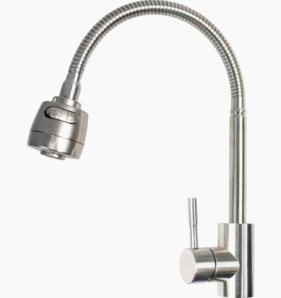 Rubinetto lavello cucina doppio getto canna flessibile - pratico e moderno