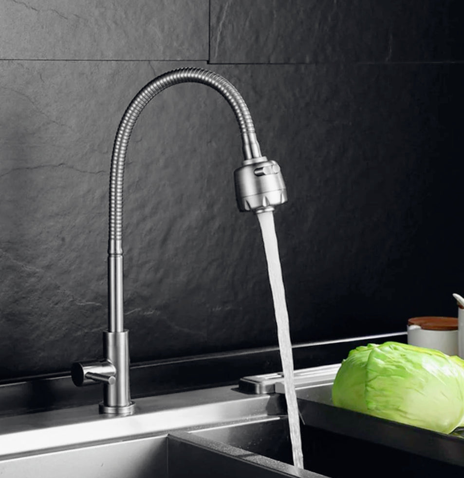 Rubinetto lavello cucina doppio getto canna flessibile - pratico e moderno