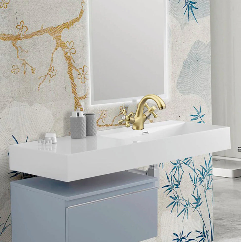 Rubinetto modello Roma bronzo opaco – soluzione completa per bagno (lavabo, bidet, vasca, doccia) – stile sofisticato
