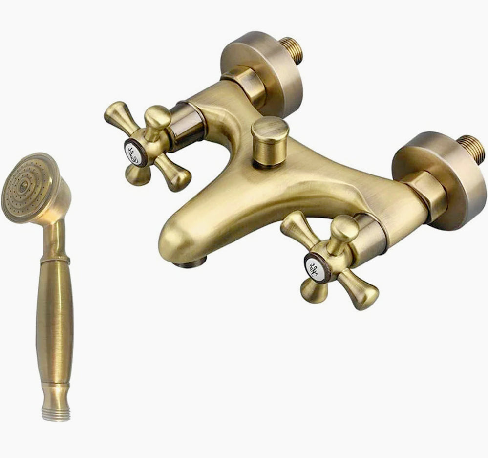 Rubinetto modello Roma bronzo opaco – soluzione completa per bagno (lavabo, bidet, vasca, doccia) – stile sofisticato