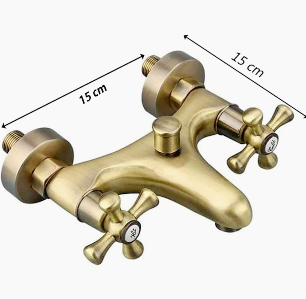 Rubinetto modello Roma bronzo opaco – soluzione completa per bagno (lavabo, bidet, vasca, doccia) – stile sofisticato