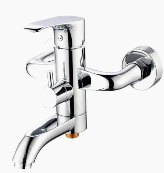 Rubinetto vasca a parete modello Love, miscelatore moderno cromato - elegante e resistente