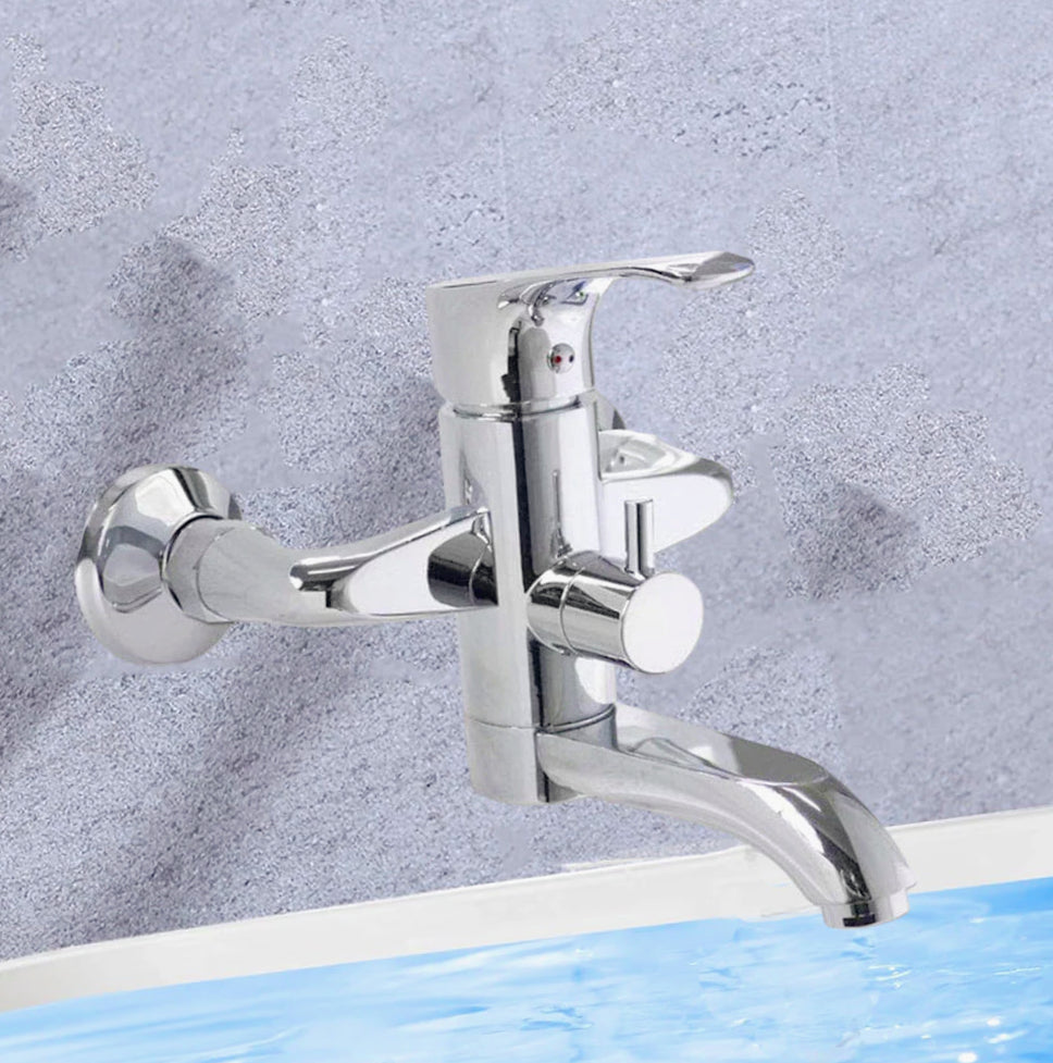 Rubinetto vasca a parete modello Love, miscelatore moderno cromato - elegante e resistente