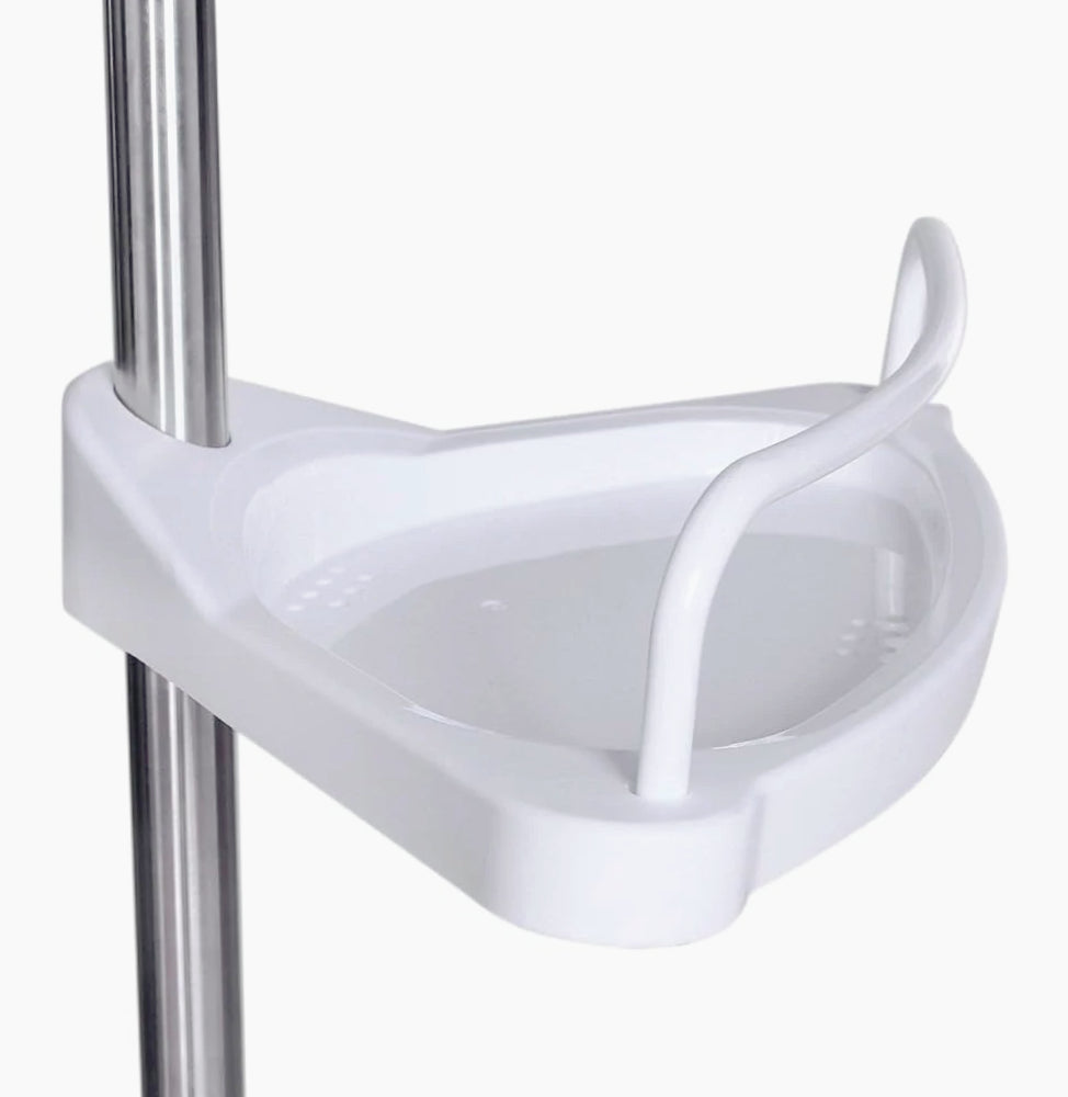 Scaffale angolare telescopico 4 ripiani da bagno/doccia con 4 ganci - ambraled