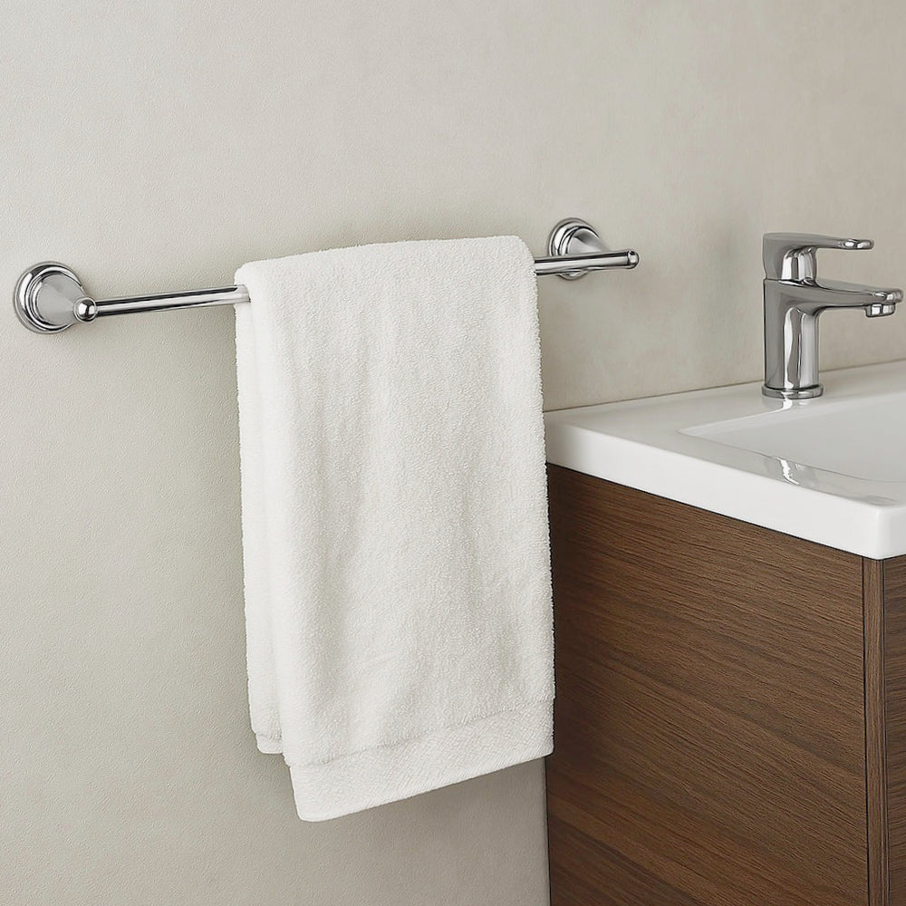 Set di 6 accessori bagno in acciaio cromato e vetro satinato opaco - ambraled