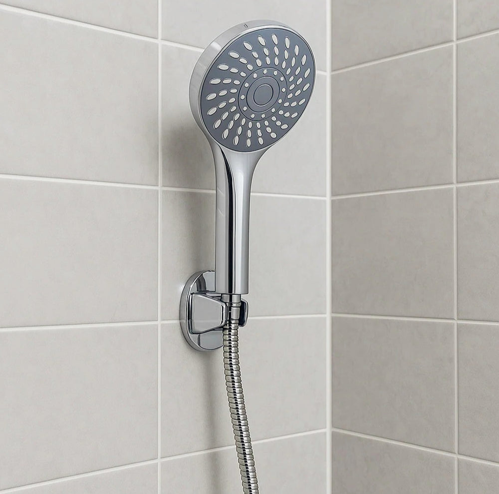 Soffione doccia con tubo flessibile 1,8 m e supporto a muro - ambraled