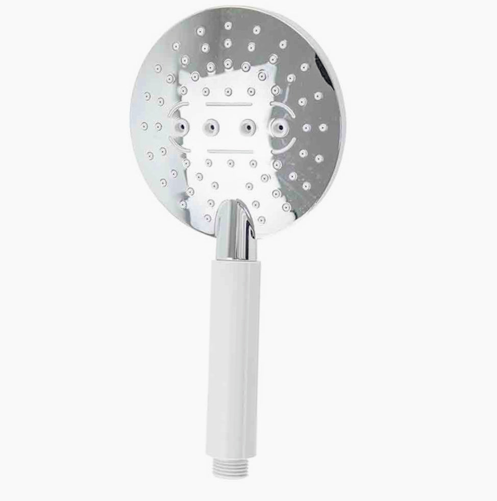 Soffione doccia getto regolabile bianco in ABS, attacco ½ pollice - ambraled