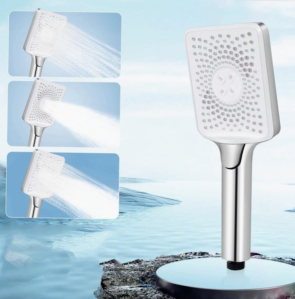Soffione doccia quadrato triplo getto attacco ½" - ambraled