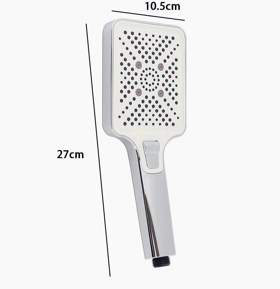 Soffione doccia quadrato triplo getto attacco ½" - ambraled