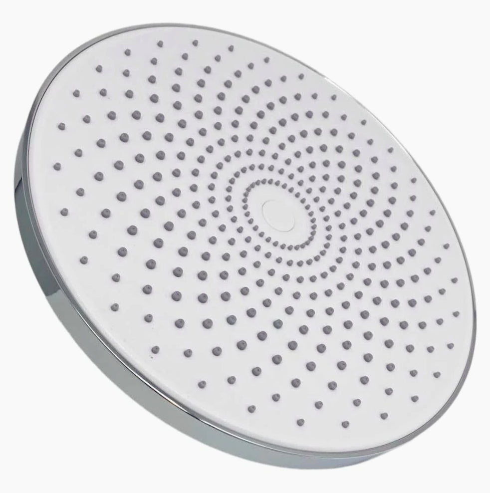 Soffione doccia rotondo 22 cm – ABS, alta pressione, finitura cromata lucida - ambraled