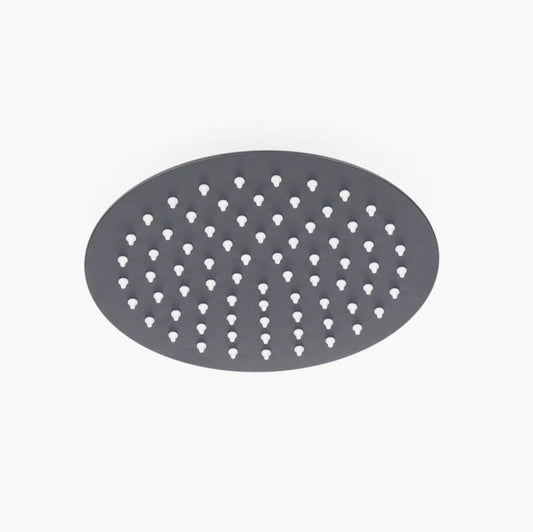 Soffione doccia rotondo ultra slim Ø25 cm nero attacco ½" - ambraled