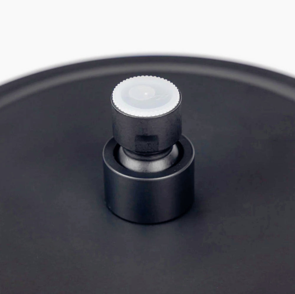 Soffione doccia rotondo ultra slim Ø25 cm nero attacco ½" - ambraled