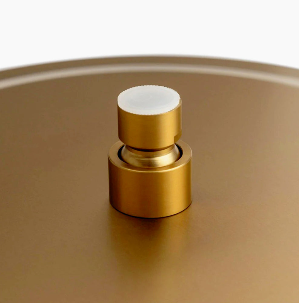 Soffione doccia rotondo ultra slim Ø25 cm, oro satinato, attacco ½" - ambraled