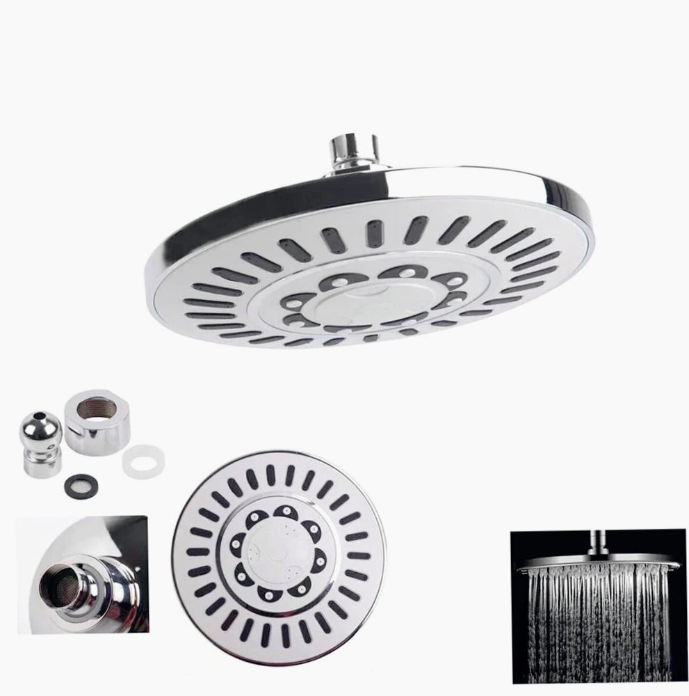Soffione doccia tondo in ABS con filtro anticalcare integrato - ambraled