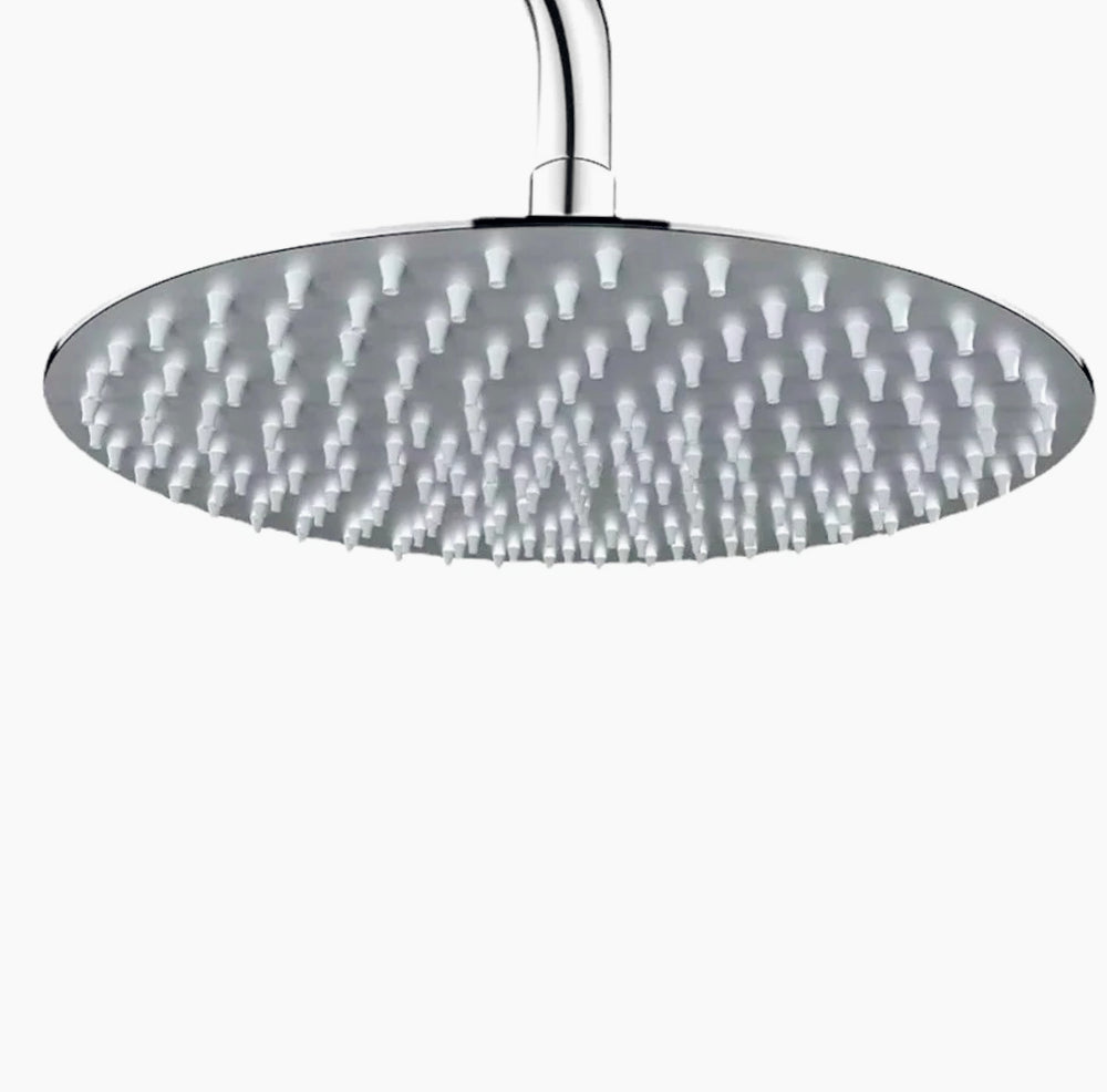 Soffione doccia tondo slim 30 cm – Effetto pioggia, attacco 1/2" - ambraled